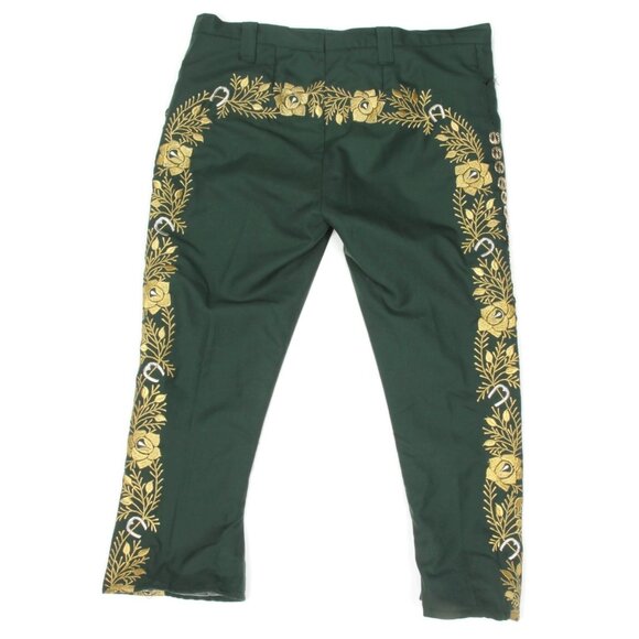 Rare Vintage Mariachi America Western Cowboy Jacket Pants Green 40W 1970s - 259 - Picture 10 of 13